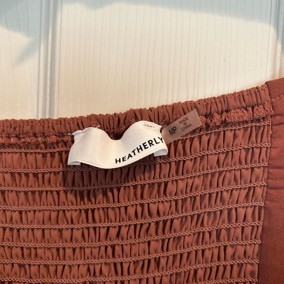 Women's Ruffled Rust Bodysuit - Picture 6 of 7